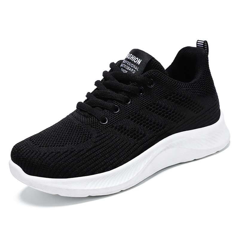 DANWEILE - Zapatos casuales para correr para estudiantes para mujer - Negro