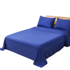 GENERICO - Set De Sabanas Genero Microfibra 15 Plazas + 1 Fundas Azul Rey