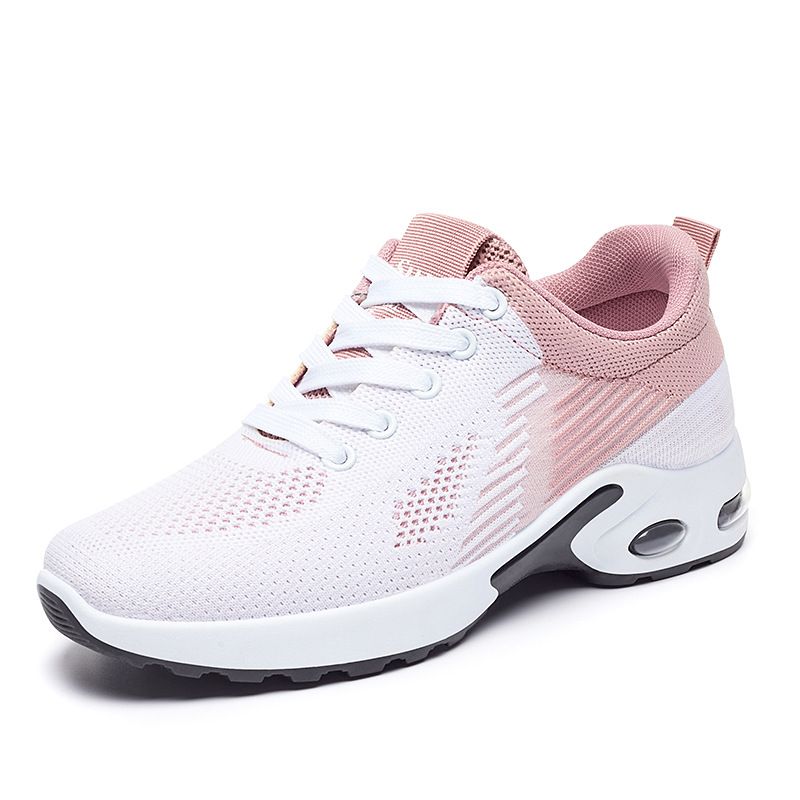 DANWEILE - Zapatillas de running transpirables con cordones para mujer - rosa.