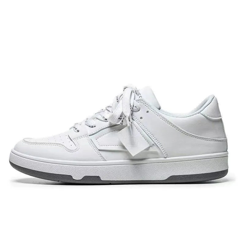 DANWEILE - Zapatos planos de estudiante de suela gruesa de moda -blanco