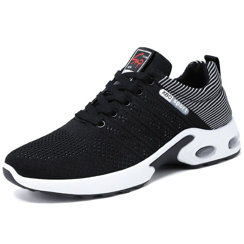 DANWEILE - Zapatillas deportivas informales con cordones para hombre - negro