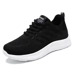 DANWEILE - Zapatos casuales para correr para estudiantes para mujer - Negro.