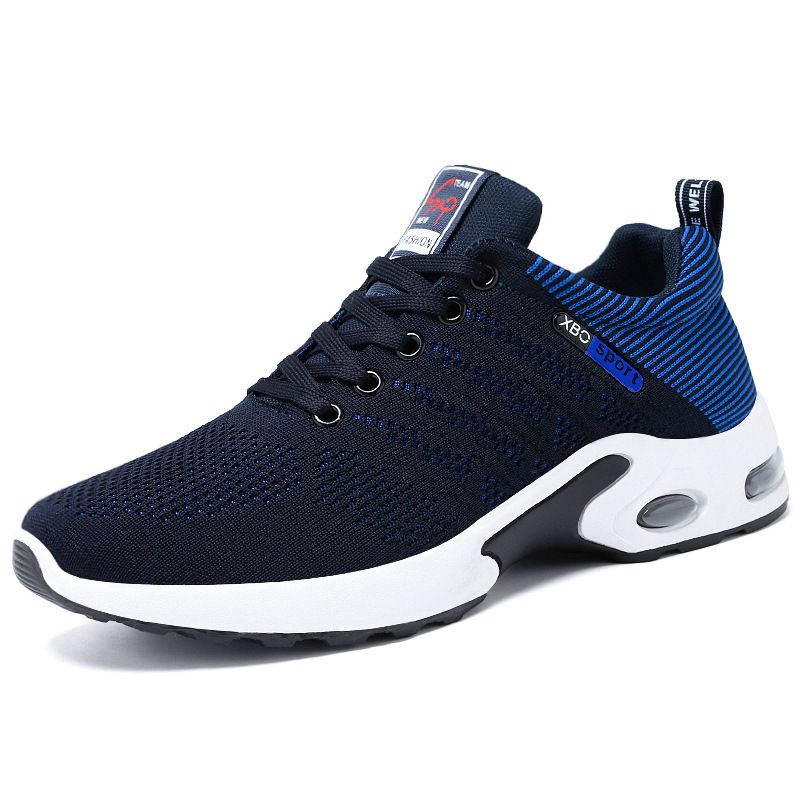 DANWEILE - Zapatillas deportivas informales con cordones para hombre - azul.