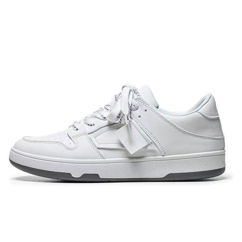 DANWEILE - Zapatos planos de estudiante de suela gruesa de moda -blanco