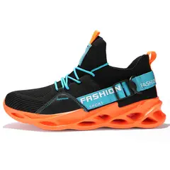 DANWEILE - Zapatillas de running de malla transpirable para hombre - Naranja.