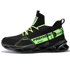 DANWEILE - Zapatillas de running de malla transpirable para hombre - Negro.