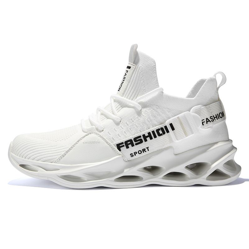 DANWEILE - Zapatillas de running de malla transpirable para hombre - blanco.