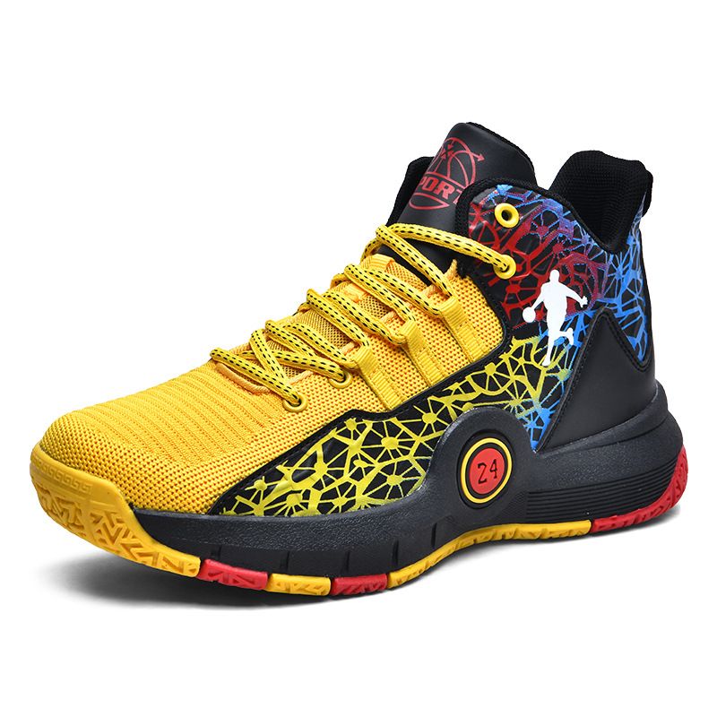 DANWEILE - Zapatos baloncesto entrenamiento deportivo para estudiantes-amarillo.