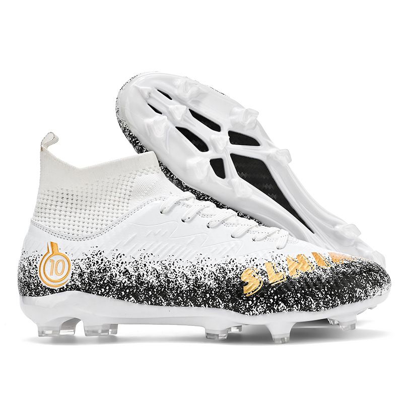 DANWEILE - Botas de fútbol Spike High FG para hombre - blanco.