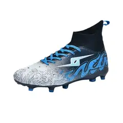 DANWEILE - Zapatillas deportivas de entrenamiento con clavos largos AG - Azul.