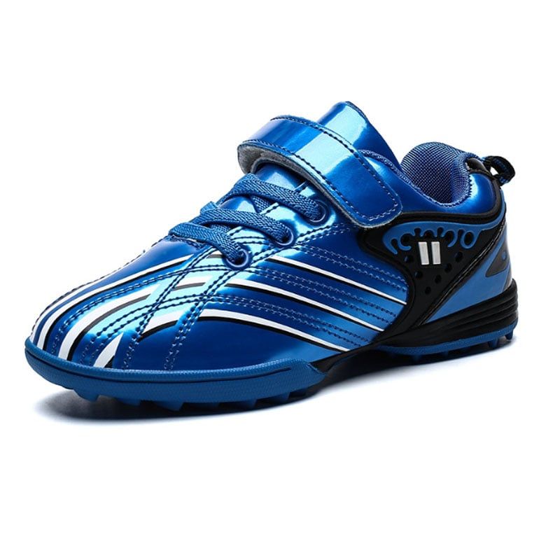 DANWEILE - Zapatillas de fútbol ligeras y antideslizantes para niños - Azul.