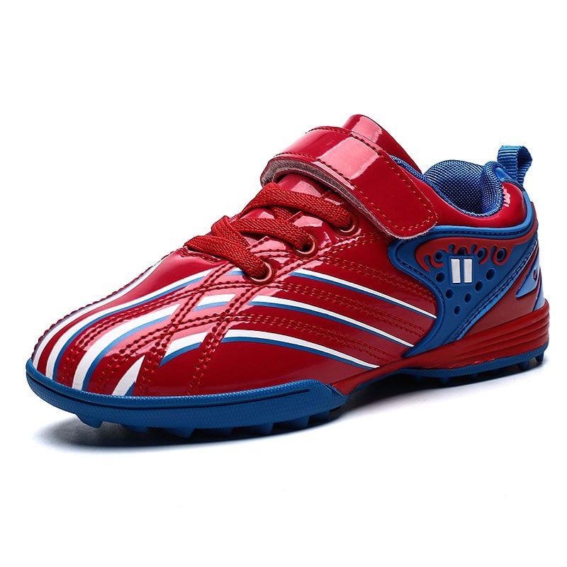 DANWEILE - Zapatillas de fútbol ligeras y antideslizantes para niños - Rojo