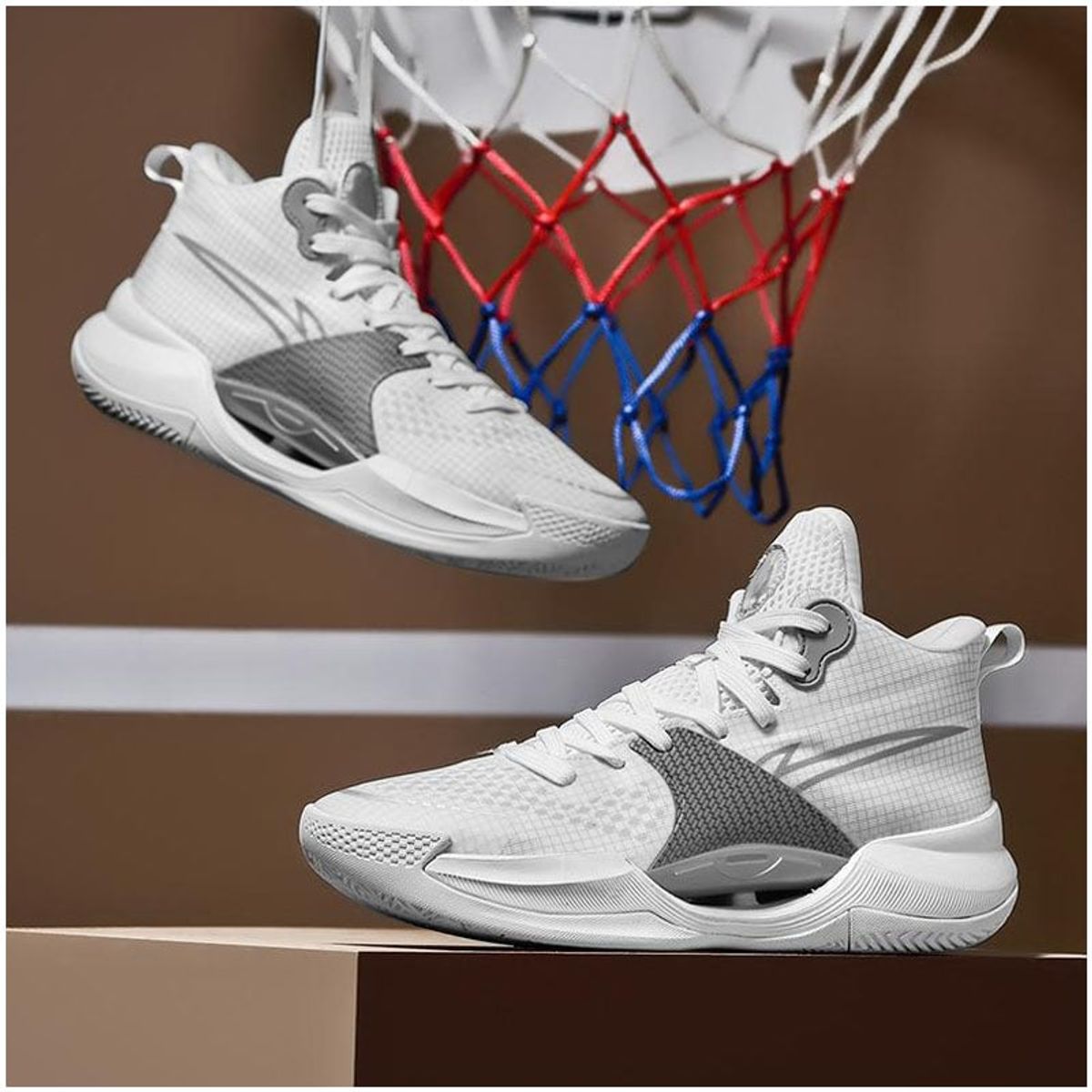 DANWEILE - Zapatillas deportivas de baloncesto para hombre - blanco.