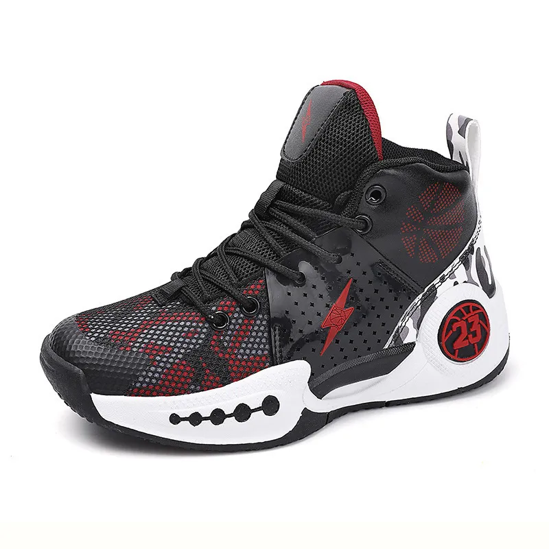 DANWEILE - Zapatos de baloncesto de malla para estudiantes - Negro.