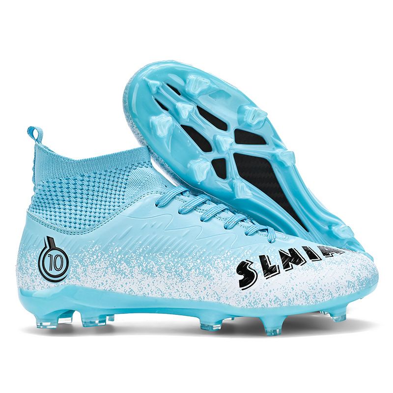 DANWEILE - Botas de fútbol con clavos FG para hombre - Azul.