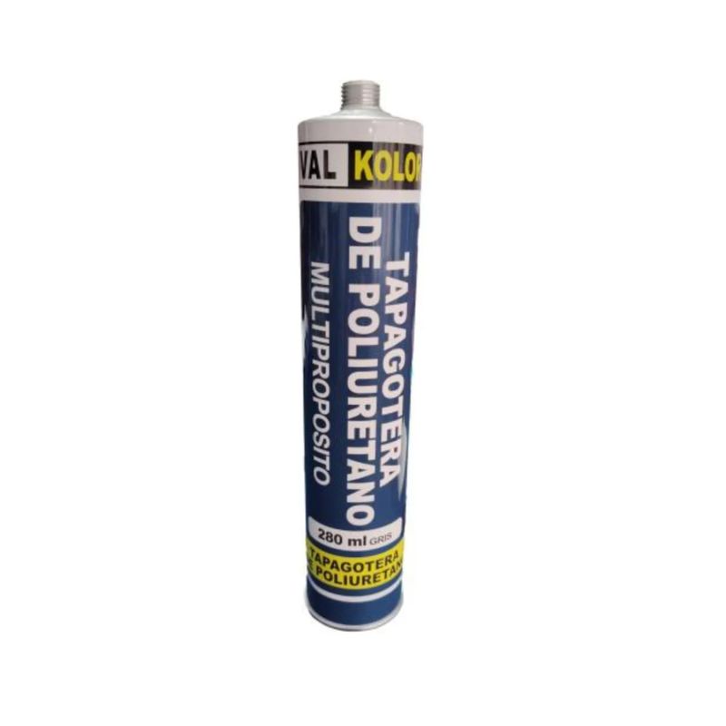 GENERICO - Silicona Sellador Tapagoteras Poliuretano 280 Ml. Gris valkolor