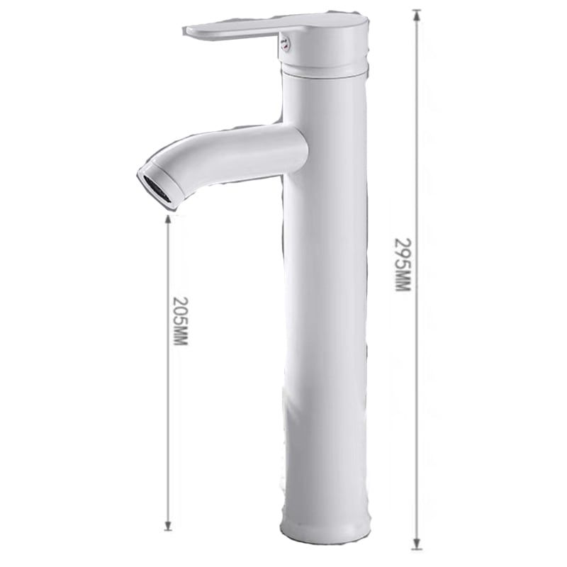 DANWEILE - Grifo de agua fría y caliente de acero inoxidable-Alto blanco