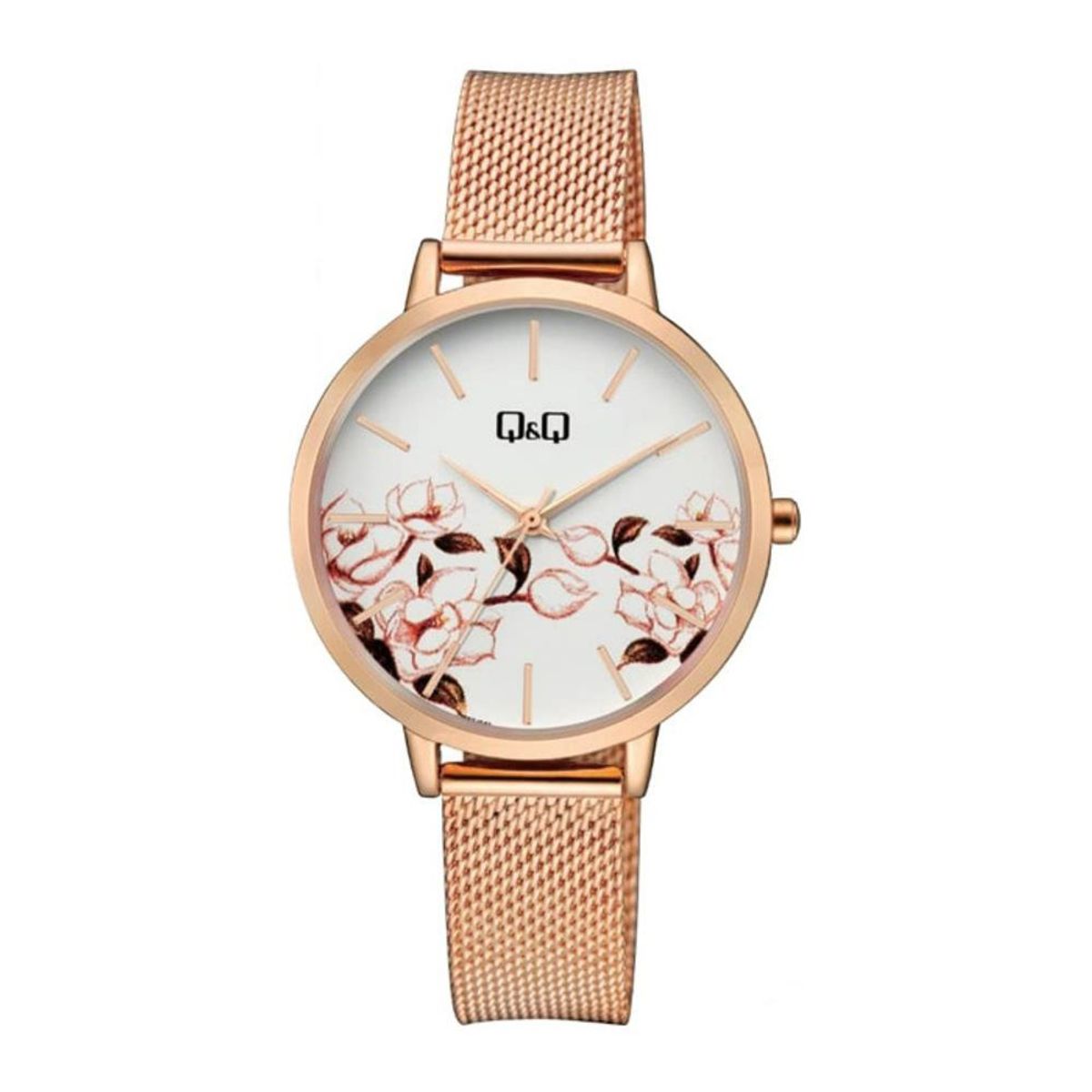 Q&Q - Reloj Qz67j051y Mujer Analogo Metal - Rosa