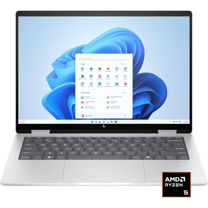 HP - Notebook HP Envy 2-en-1 14 Ryzen 5 16GB 512GB SSD Táctil Plateado