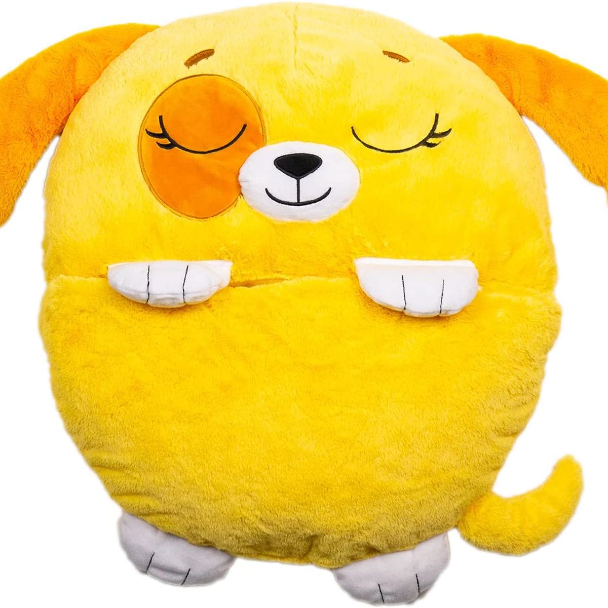 GENERICO - SACO DE DORMIR AMARILLO INFANTIL CAMPING DIVERTIDO 140X50