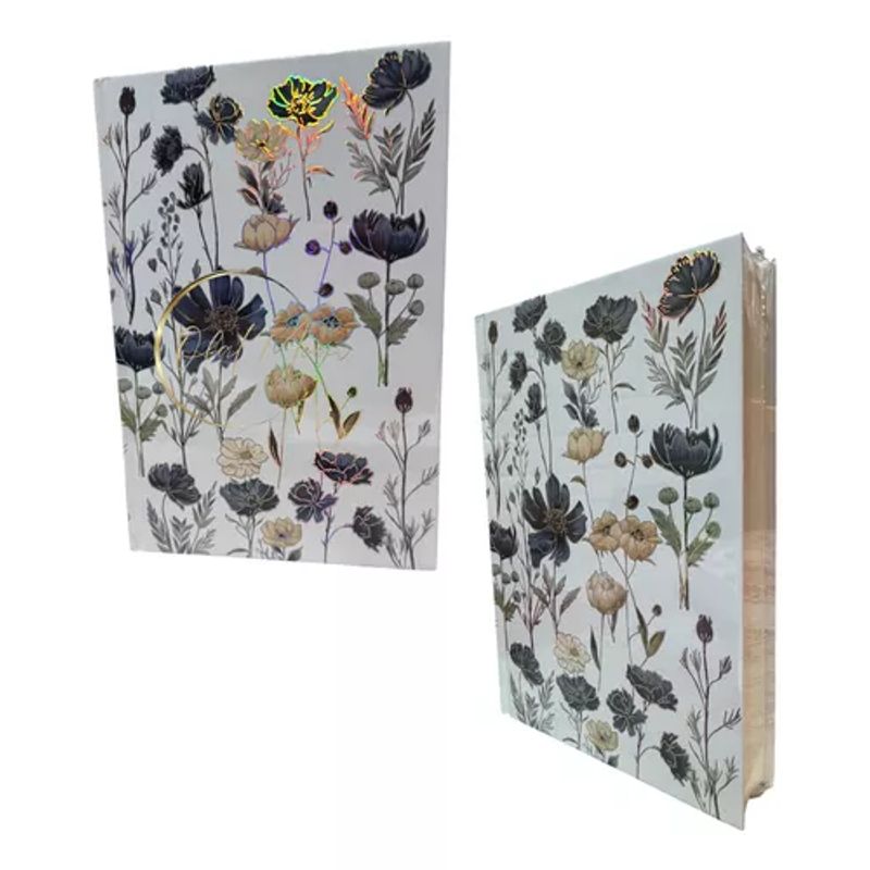 GENERICO - Libreta Sketchbook Tapa Dura Diseño Flores 180 Hojas