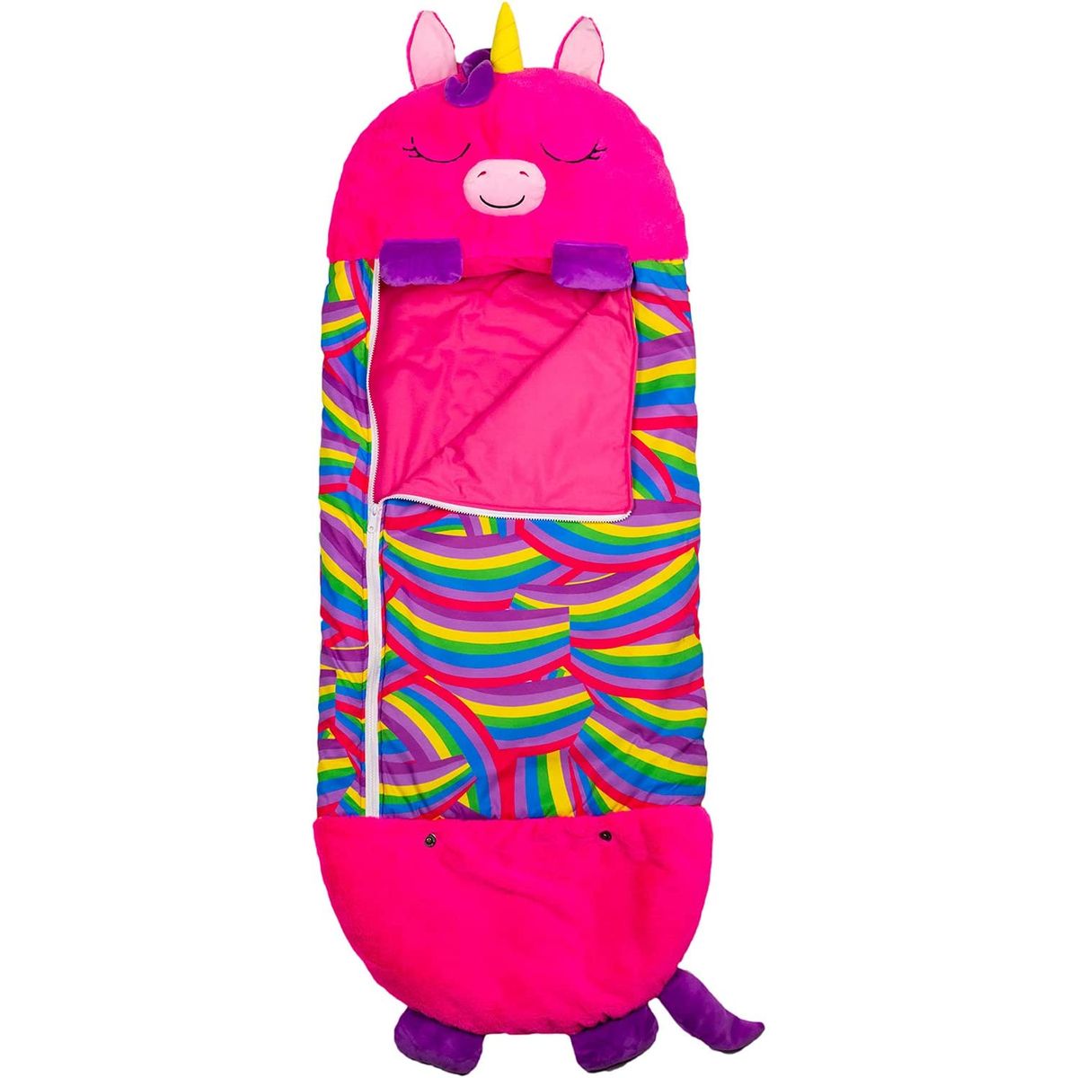 GENERICO - SACO DE DORMIR FUCSIA INFANTIL CAMPING DIVERTIDO 140X50