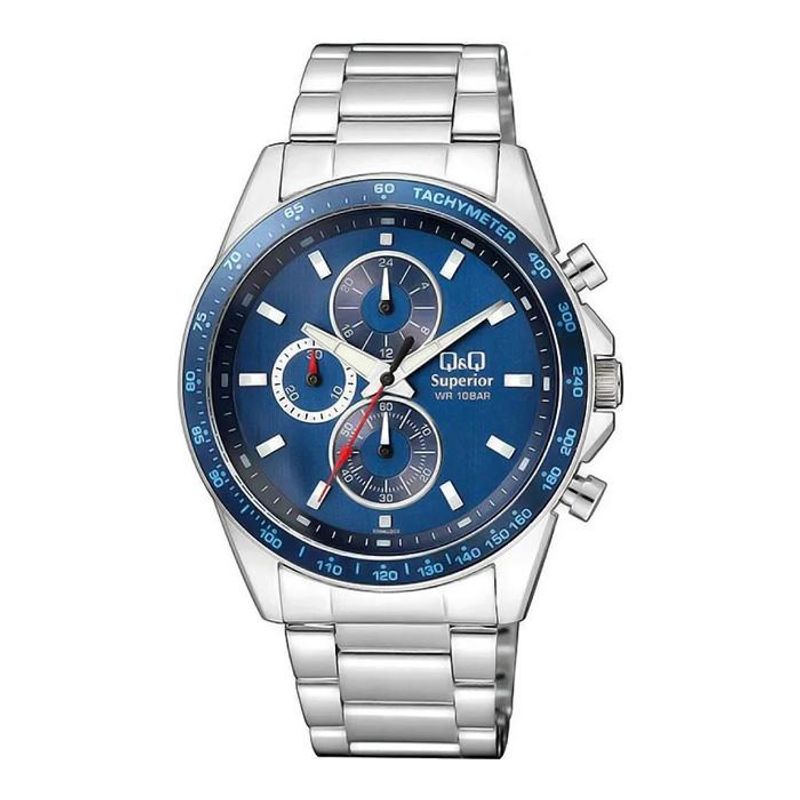 Q&Q - Reloj S394j202y Hombre Analogo Metal - Plateado
