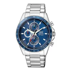 Q&Q - Reloj S394j202y Hombre Analogo Metal - Plateado