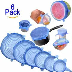 MOVI - SET TAPAS DE SILICONA AJUSTABLE PARA ALIMENTOS REUTILIZABLES
