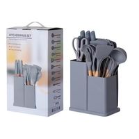 Set De Cocina Juego De Utensilios De Silicona 19Pcs + Tabla Gris