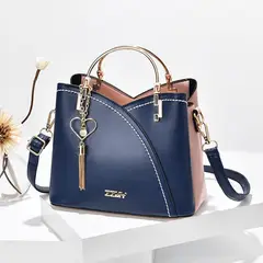 DANWEILE - Bolso de hombro de gran capacidad en piel sintética para mujer - Azul