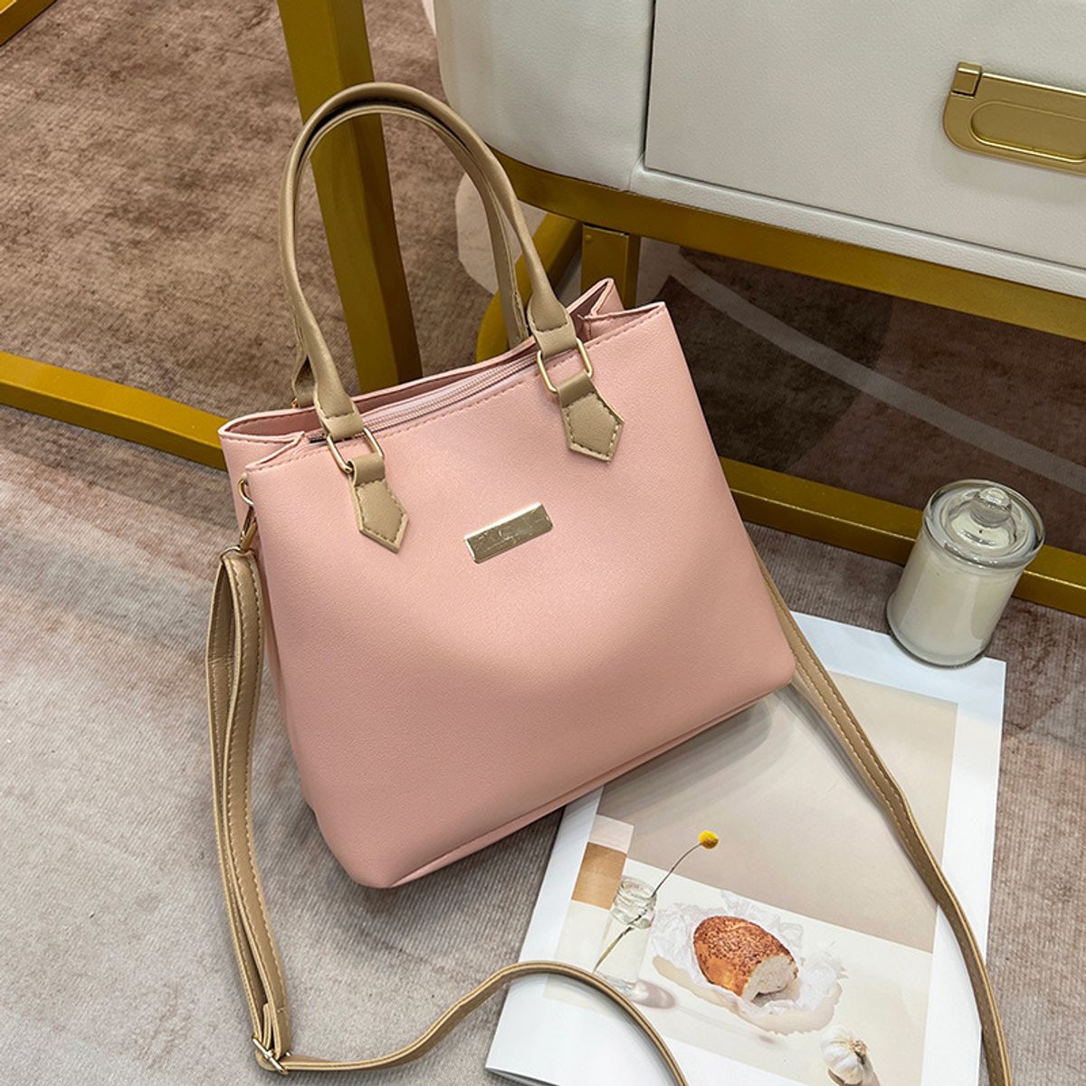 DANWEILE - Bolso bandolera de mujer de moda clásica - Rosa