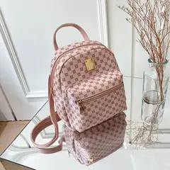 DANWEILE - Mini Mochila Estampada Con Cremallera Mochila De Moda - rosa