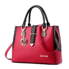 DANWEILE - Bolso de hombro de patchwork de moda para mujer - Rojo