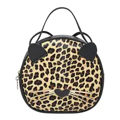DANWEILE - Bolso hombro con leopardo y dibujos animados para mujer - marrón