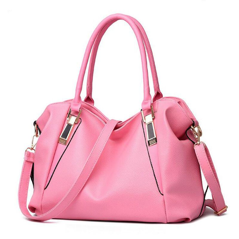 DANWEILE - Elegante bolso bandolera de piel suave y gran capacidad - Rosa