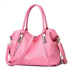 DANWEILE - Elegante bolso bandolera de piel suave y gran capacidad - Rosa