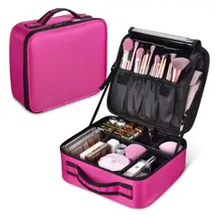 DANWEILE - Bolsa Cosmética Portátil De Gran Capacidad - Rojo