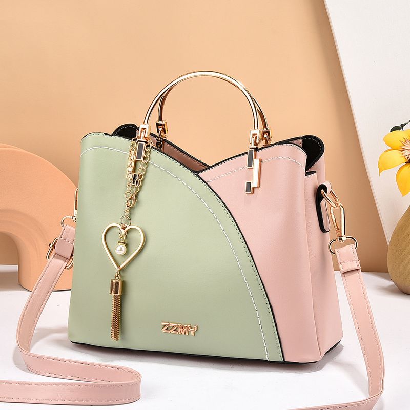 DANWEILE - Bolso de hombro capacidad en piel sintética para mujer - verde rosa