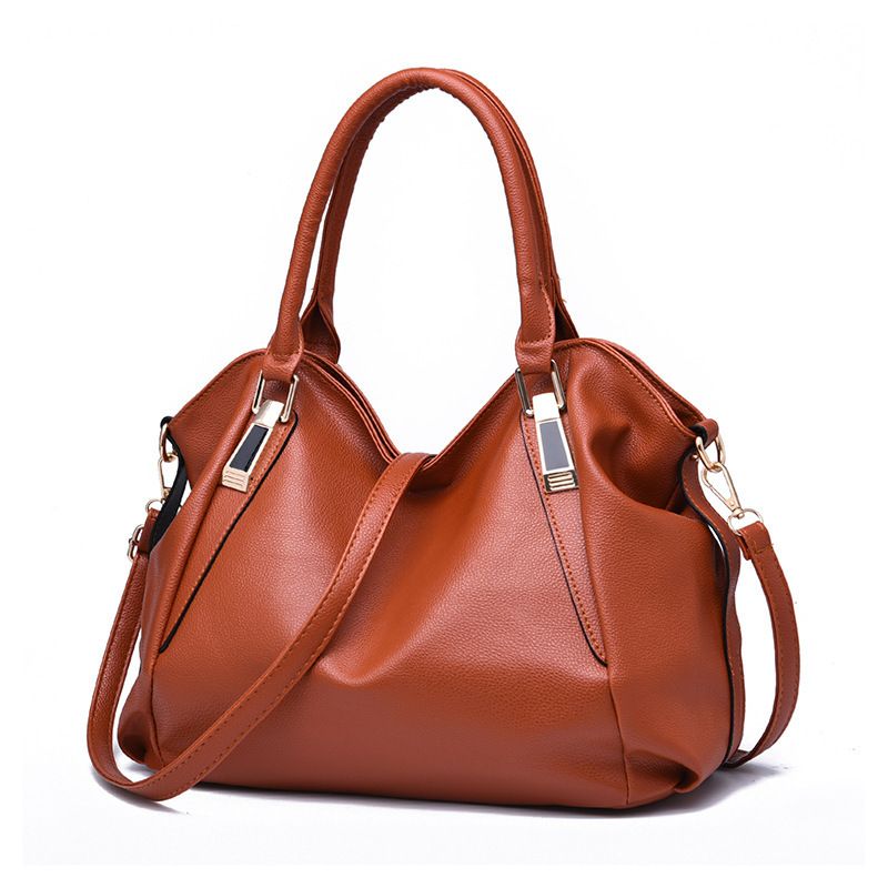 DANWEILE - Elegante bolso bandolera de piel suave y gran capacidad - Marrón