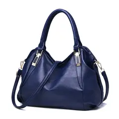 DANWEILE - Elegante bolso bandolera de piel suave y gran capacidad - Azul