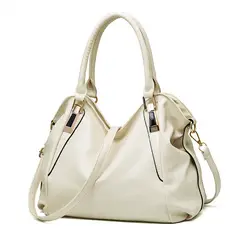DANWEILE - Elegante bolso bandolera de piel suave y gran capacidad - Beige