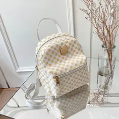 DANWEILE - Mini Mochila Estampada Con Cremallera Mochila De Moda - Blanco