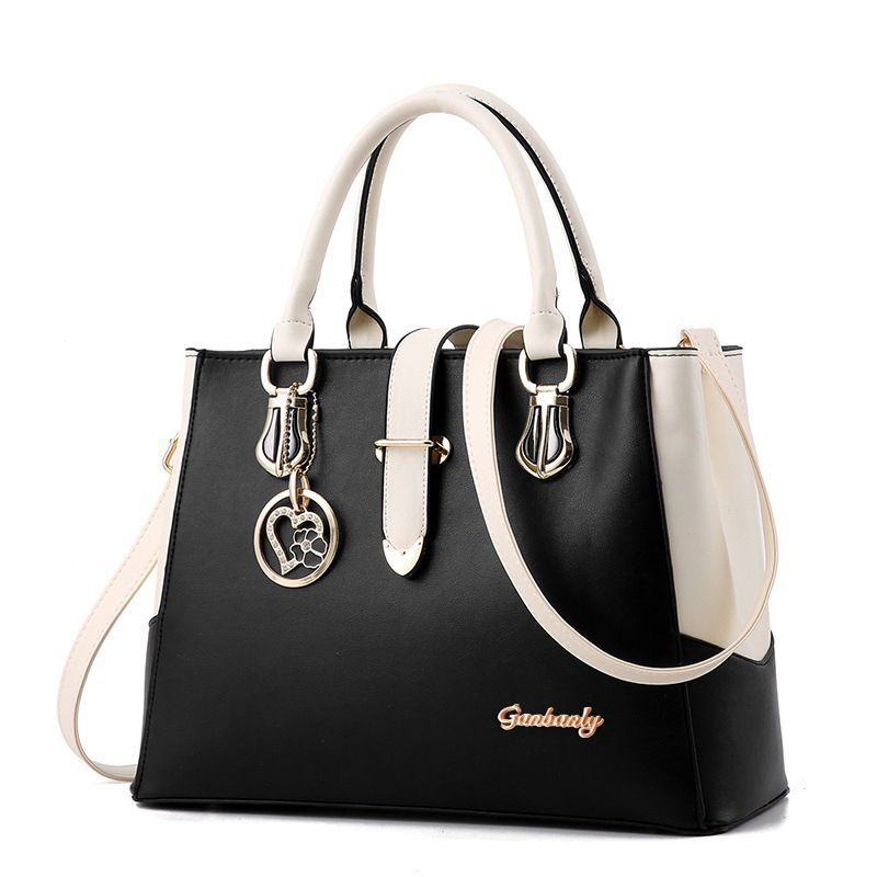 DANWEILE - Bolso de hombro de patchwork de moda para mujer - Negro