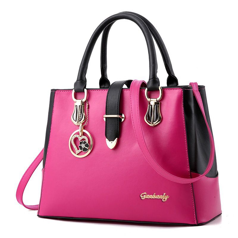DANWEILE - Bolso de hombro de patchwork de moda para mujer - Rosa