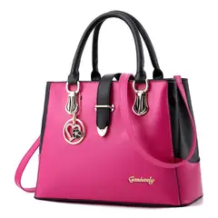 DANWEILE - Bolso de hombro de patchwork de moda para mujer - Rosa
