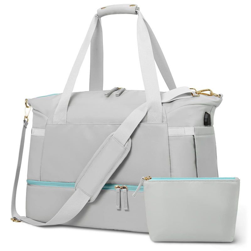 DANWEILE - Bolsa de gimnasio portátil para mujer - Gris