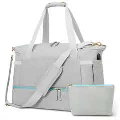 DANWEILE - Bolsa de gimnasio portátil para mujer - Gris