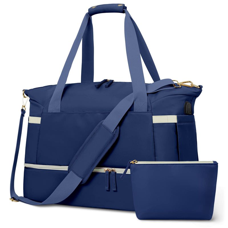 DANWEILE - Bolsa de gimnasio portátil para mujer - Azul oscuro