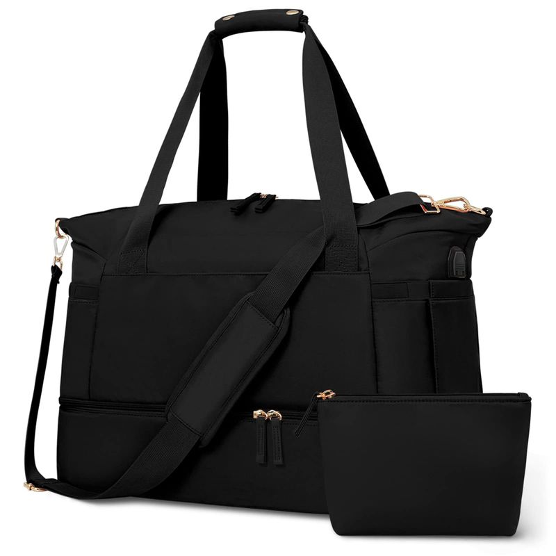 DANWEILE - Bolsa de gimnasio portátil para mujer - Negro